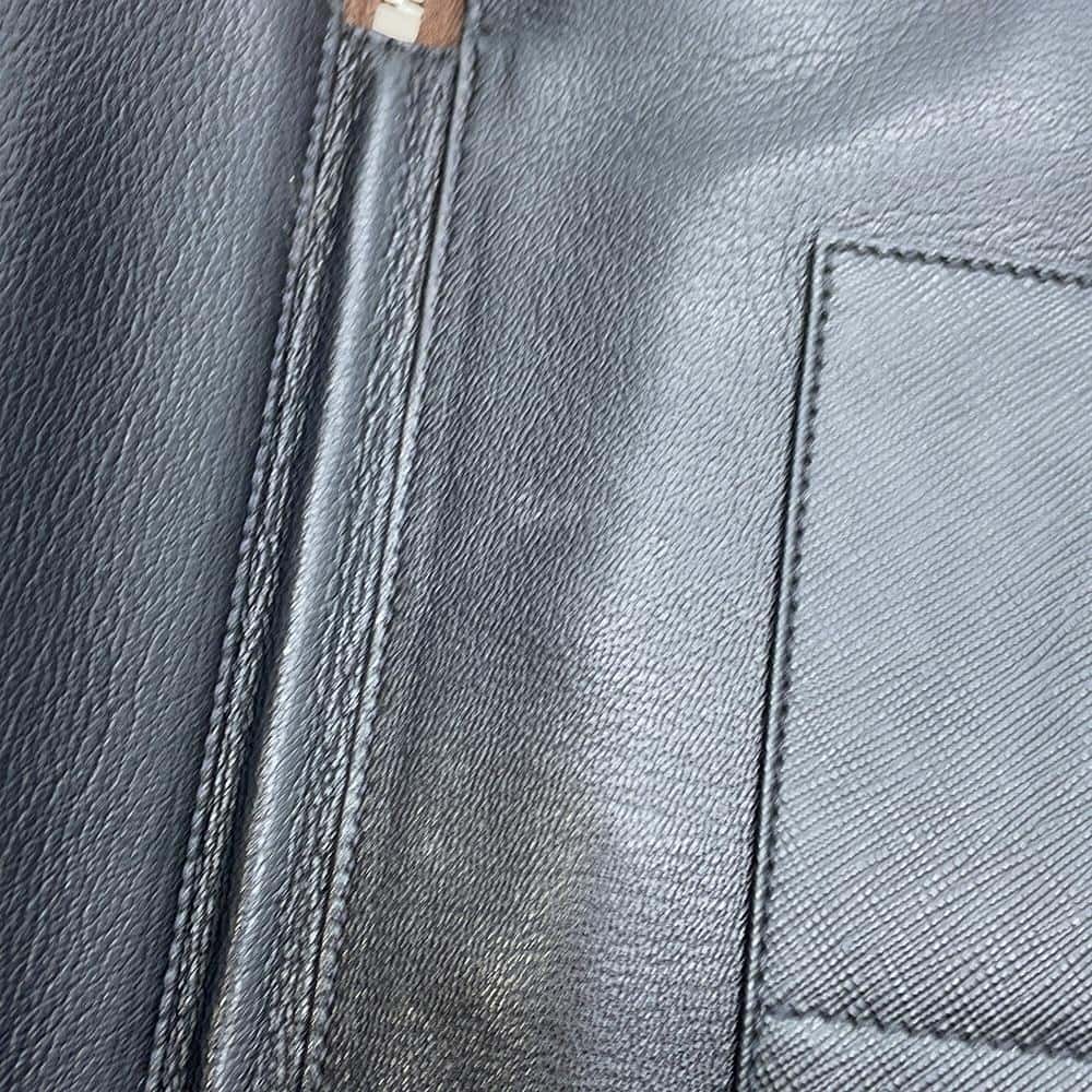 Prada Clutch Bag Saffiano Logo Leather Shoulder Business - Picture 9 of 12